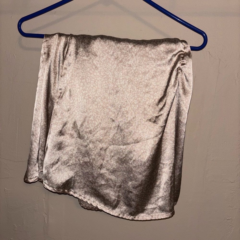 Elegant Satin Skirt in Silver